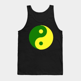 Yin Yang in green and yellow Tank Top